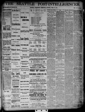 The Seattle Post-Intelligencer Newspaper June 12, 1888 kapağı