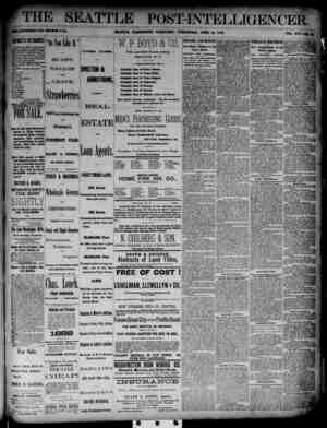 The Seattle Post-Intelligencer Newspaper June 13, 1888 kapağı