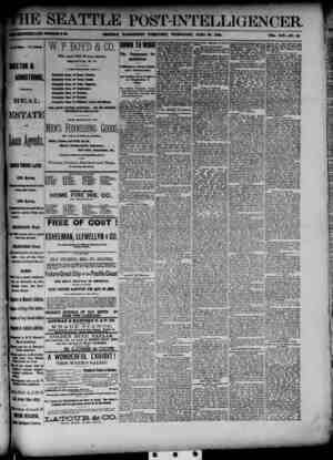 The Seattle Post-Intelligencer Newspaper June 20, 1888 kapağı