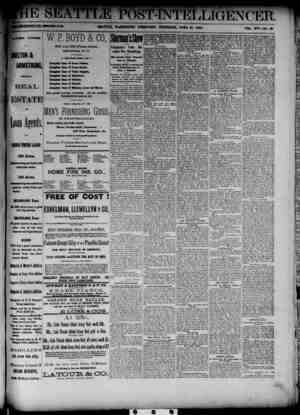 The Seattle Post-Intelligencer Newspaper June 21, 1888 kapağı