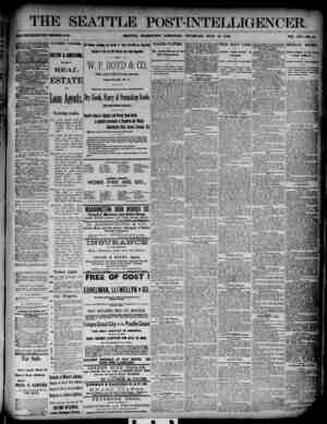 The Seattle Post-Intelligencer Newspaper July 12, 1888 kapağı