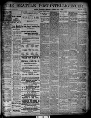 The Seattle Post-Intelligencer Newspaper July 17, 1888 kapağı