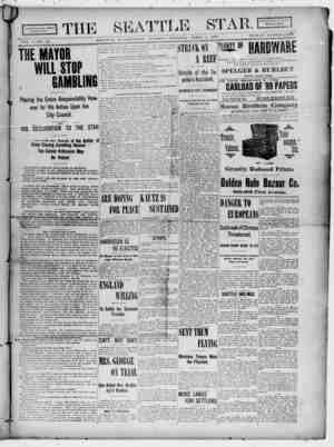 Seattle Star Newspaper April 4, 1899 kapağı