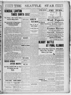 Seattle Star Newspaper April 10, 1899 kapağı