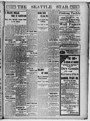 Seattle Star Newspaper April 15, 1899 kapağı