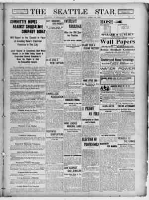 Seattle Star Newspaper April 20, 1899 kapağı