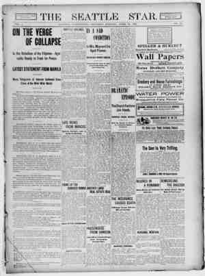 Seattle Star Newspaper April 27, 1899 kapağı