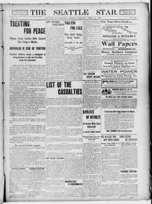 Seattle Star Newspaper April 28, 1899 kapağı