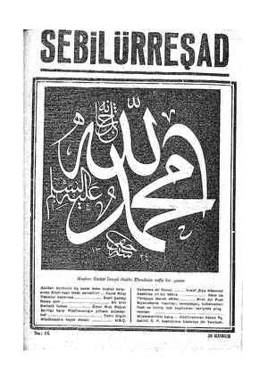 Sebilürreşad Dergisi 1 Eylül 1948 kapağı