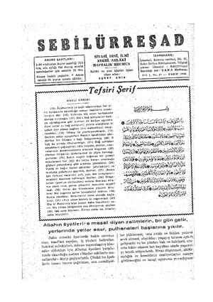    Üü ABONE-ŞARTLARI : - SİYASİ, DİNİ, İLMİ. * — CİDAREHA Neğ aret € EDEBİ, AHLÂKİ -. - anbul, Ankâra caddesi, No. 87, 1-50