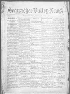 Sequachee Valley News Newspaper July 9, 1896 kapağı