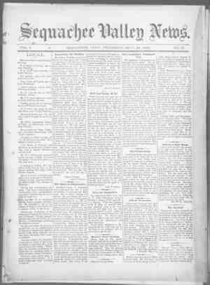 Sequachee Valley News Newspaper September 24, 1896 kapağı
