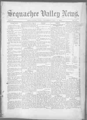 Sequachee Valley News Newspaper October 1, 1896 kapağı