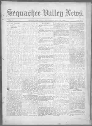 Sequachee Valley News Newspaper October 15, 1896 kapağı