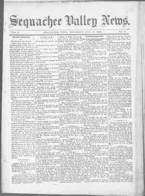 Sequachee Valley News Newspaper November 12, 1896 kapağı