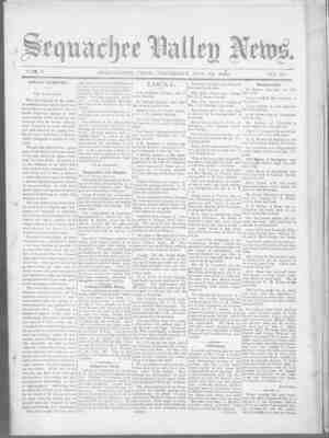 Sequachee Valley News Newspaper November 19, 1896 kapağı