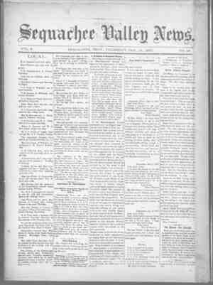 Sequachee Valley News Newspaper January 14, 1897 kapağı