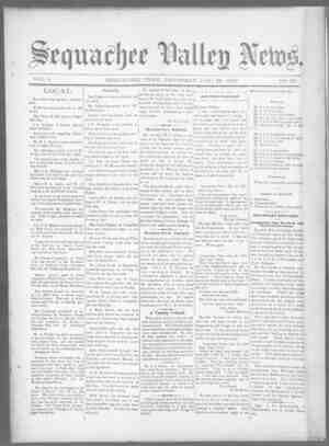 Sequachee Valley News Newspaper January 28, 1897 kapağı