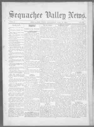 Sequachee Valley News Newspaper February 11, 1897 kapağı