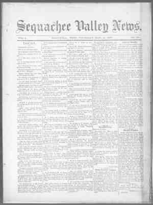 Sequachee Valley News Newspaper March 11, 1897 kapağı