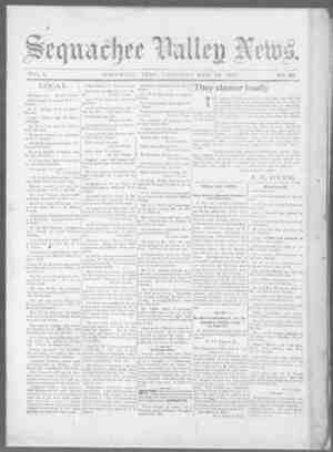 Sequachee Valley News Newspaper March 25, 1897 kapağı