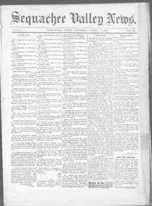 Sequachee Valley News Newspaper April 1, 1897 kapağı