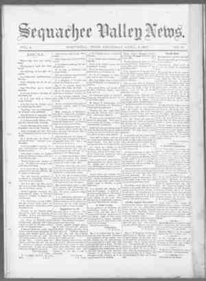 Sequachee Valley News Newspaper April 8, 1897 kapağı