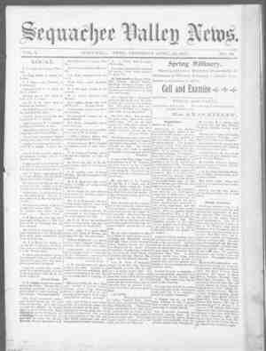 Sequachee Valley News Newspaper April 22, 1897 kapağı