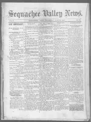 Sequachee Valley News Newspaper June 24, 1897 kapağı