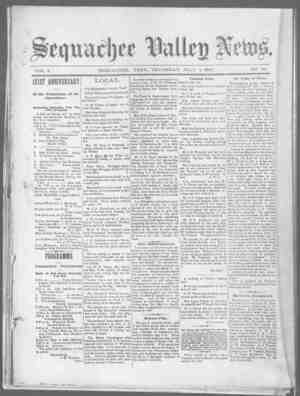Sequachee Valley News Newspaper July 1, 1897 kapağı