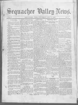 Sequachee Valley News Newspaper July 8, 1897 kapağı