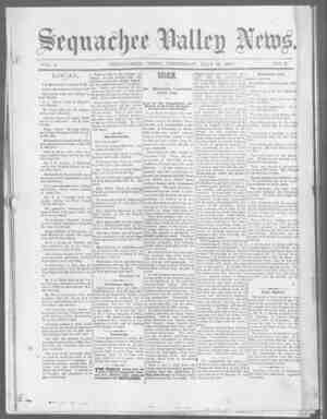 Sequachee Valley News Newspaper July 15, 1897 kapağı
