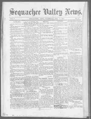 Sequachee Valley News Newspaper August 5, 1897 kapağı