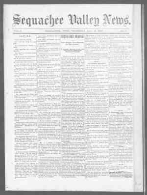 Sequachee Valley News Newspaper August 19, 1897 kapağı