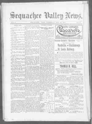 Sequachee Valley News Newspaper August 26, 1897 kapağı