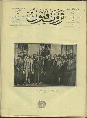 Servet-i Fünun Dergisi 9 Ağustos 1928 kapağı