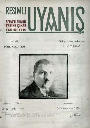 Servetifunun (Uyanış) Dergisi 10 Ocak 1929 kapağı
