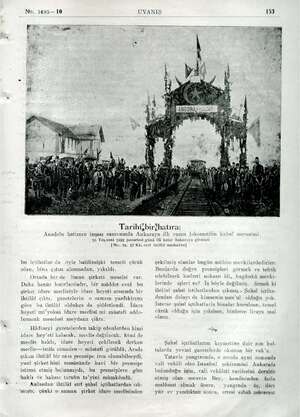  No. 1695— 10 UYANIŞ 153 ibi”hir3ih: a: Tarihifbirjhatıra: Anadolu hattının inşası zamanında Ankaraya ilk varan lokomotilin
