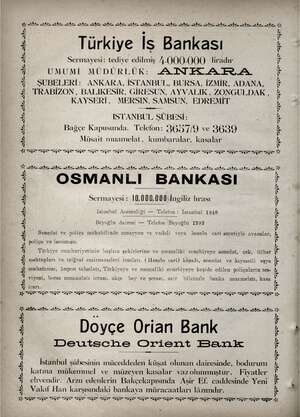  ANL AL Aİ Aİ a a ab a va ae a ab a al ab a an ae a ab AM , y ? V . i Türkiye Is Bankası 4 Sermayesi: tediye edilmiş 4.000.000