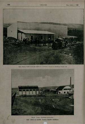  184 UYANIŞ No. 1801— 116 Küçük Yözgat fabrikaları münzaralari Asit nitrik ve mahlüt hamızi imalâtı fabrikası  ...
