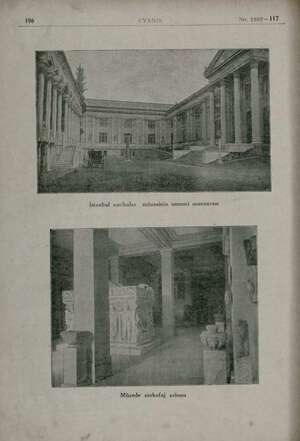  No. 1809— 117 196 UYANIŞ GE Ü nin umumi manzarasi müzesi İstanbul antikalar Müzede sarkofaj salonu  ...