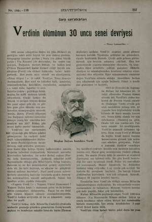  ee No. 18904—119 e yayma SERVETİFÜNUN 237 1901 senesi nihayetine doğru bir gün (Milano) y& geldiğim vakit şehri büyük bir...