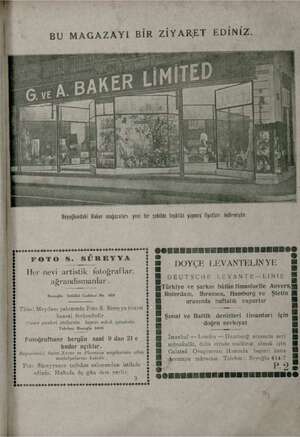   b Beyoğlundaki Baker mağazaları yeni bir şekilde teşkilât yapmış fiyatları indirmiştir. ge > ? *2 geonasunasuuasanasazazco