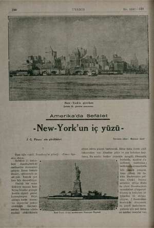    New * York'a girerken Şehrin ilk görülen manzarası Amerika'da Sefalet -New-York'un iç yüzü- J. G. Fleury' nin gördükleri