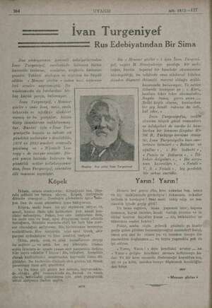     UYANIŞ NO. 1812127 stahâssüs ve tefekkür ifadeleri Rus edebiyatının  keveelli şahsiyetlerinden İvan  Turgeniyof,...