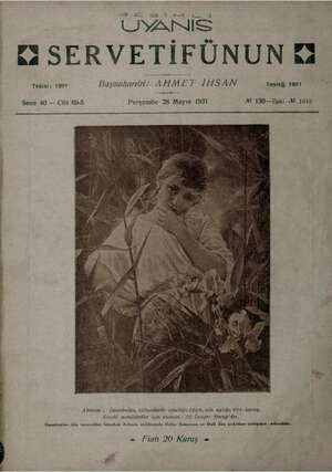 Servetifunun (Uyanış) Dergisi 28 Mayıs 1931 kapağı