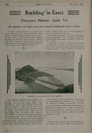  a 408 SERVETİFÜNUN Reebling' in Eseri Dünyanın Hâkimi : Çelik Tel - Bu makaleye ait köprü resmi 126 Bir seneye kadar...