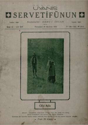 Servetifunun (Uyanış) Dergisi 25 Haziran 1931 kapağı