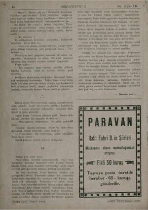  64 SERVETİFÜNUN No. — Hayır | Hirsiz yok ya | Mamafih heyecanlı vakfaları pek severim. İtilaf devletleri müşterek polia...