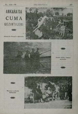  No. 1833—148 SERVETİFÜNUN 277 e İN rg gen Ankara'da Kayaş'ta eğlenenler Küçük Göl'de Cumayı geçirenler T- Marmara parkında